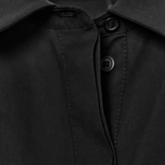 ZARA Short black poplin dress, ZW collection M NWT - Picture 8 of 12